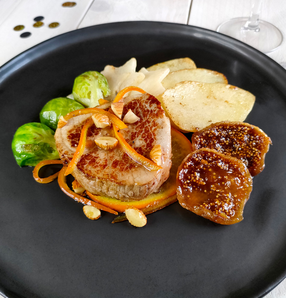 Recette de pavé de veau aux figues et oranges pour les fêtes